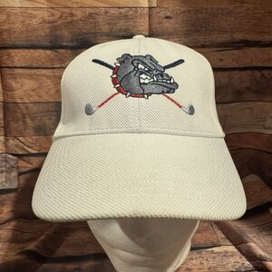 Plainview Bulldogs Golf Hat White Cap Embroidered Bulldog Snapback Adjustable
